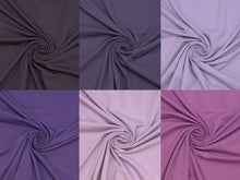 Carregar imagem no visualizador da galeria, EUR 10,90/m Unijersey Baumwolljersey Lila Flieder Aubergine Purple Dusty-Lila 0,50mx1,50m Art 3107
