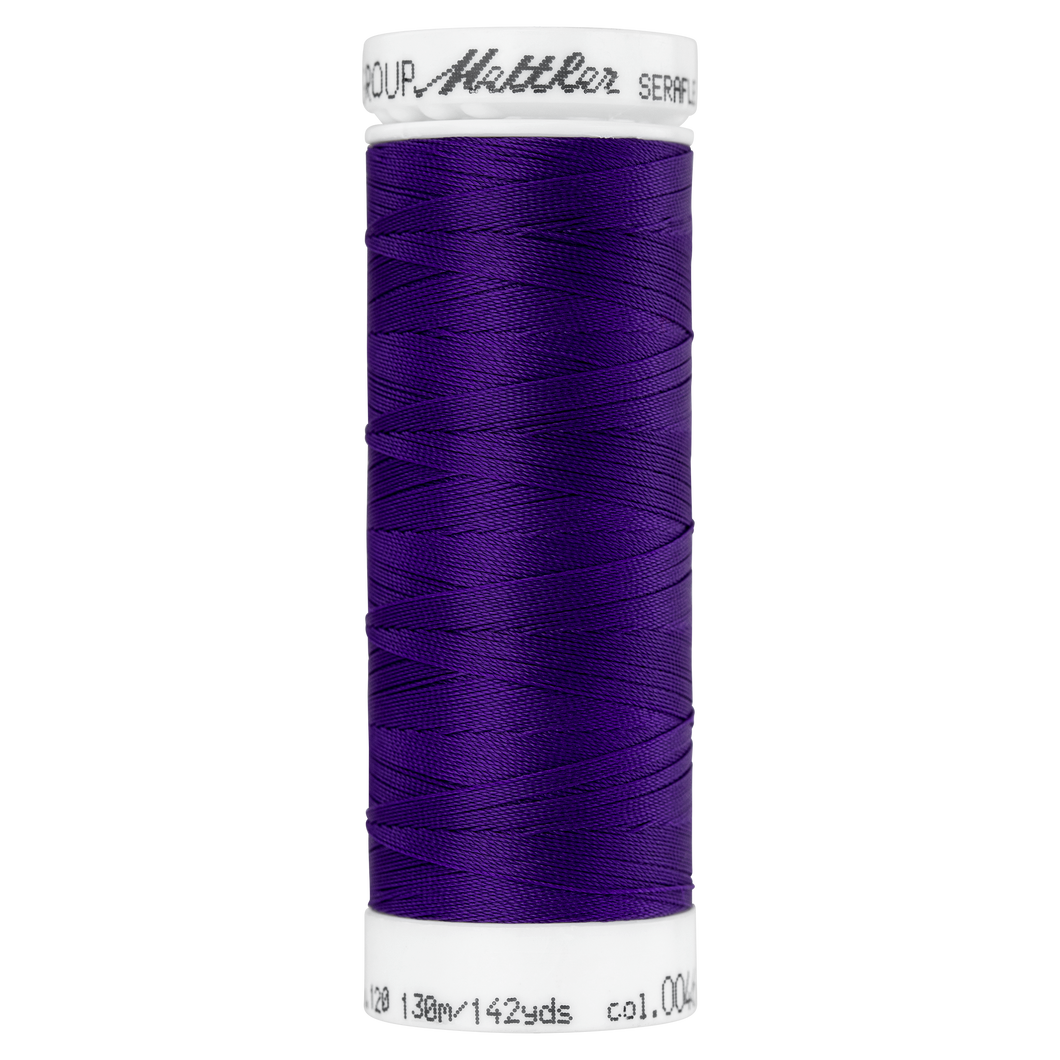 METTLER SERAFLEX Nähgarn, hochelastisches Garn,130 m 7840 Farbe Dunkles Lila, Deep Purple (0046) 1 von 36 Farben