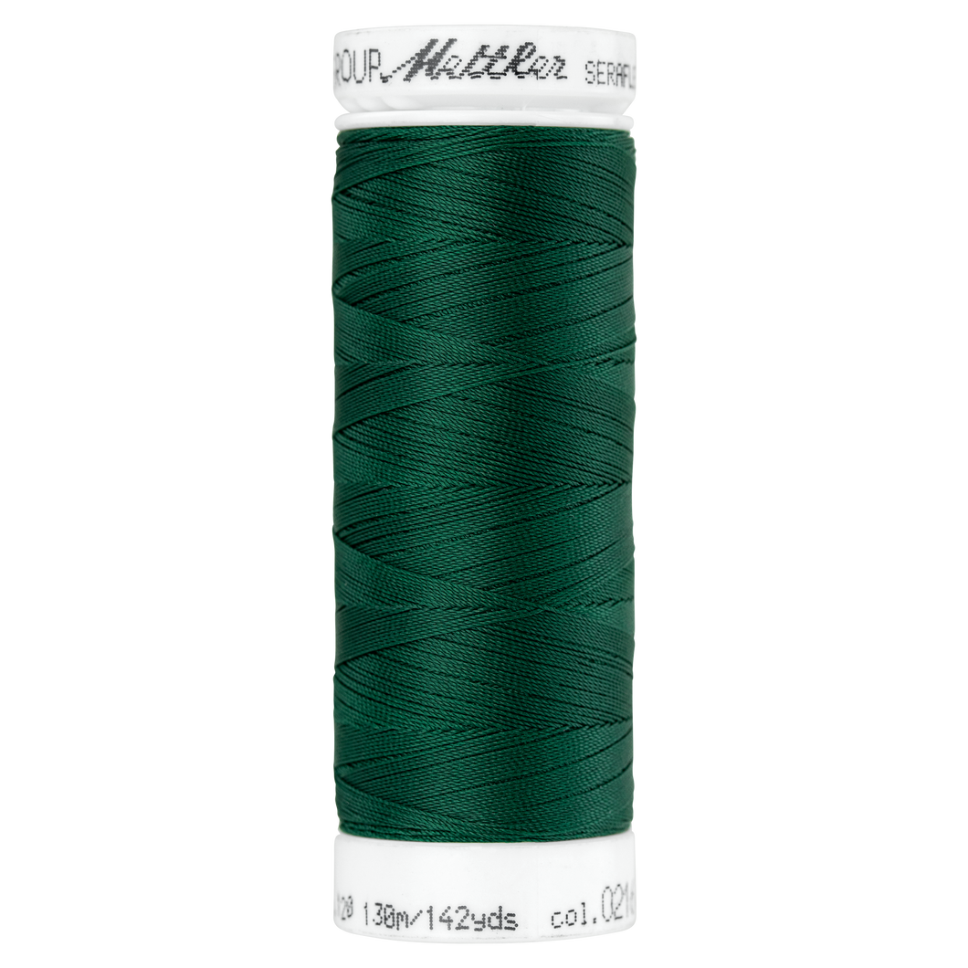 METTLER SERAFLEX Nähgarn, hochelastisches Garn,130 m 7840 Farbe Dunkles Grün, Dark Green (0216) 1 von 36 Farben