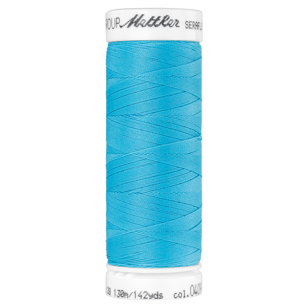 METTLER SERAFLEX Nähgarn, hochelastisches Garn,130 m 7840 Farbe Türkis, Turquoise (0409) 1 von 36 Farben